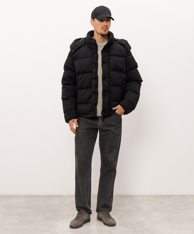 Stone Island Черный пуховик из шерсти L2S154100063S0F52 изображение 2