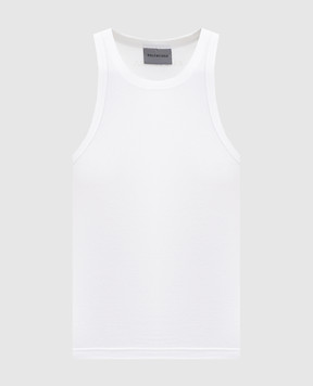 Balenciaga Біла майка з вишивкою логотипа 871728TUVA9
