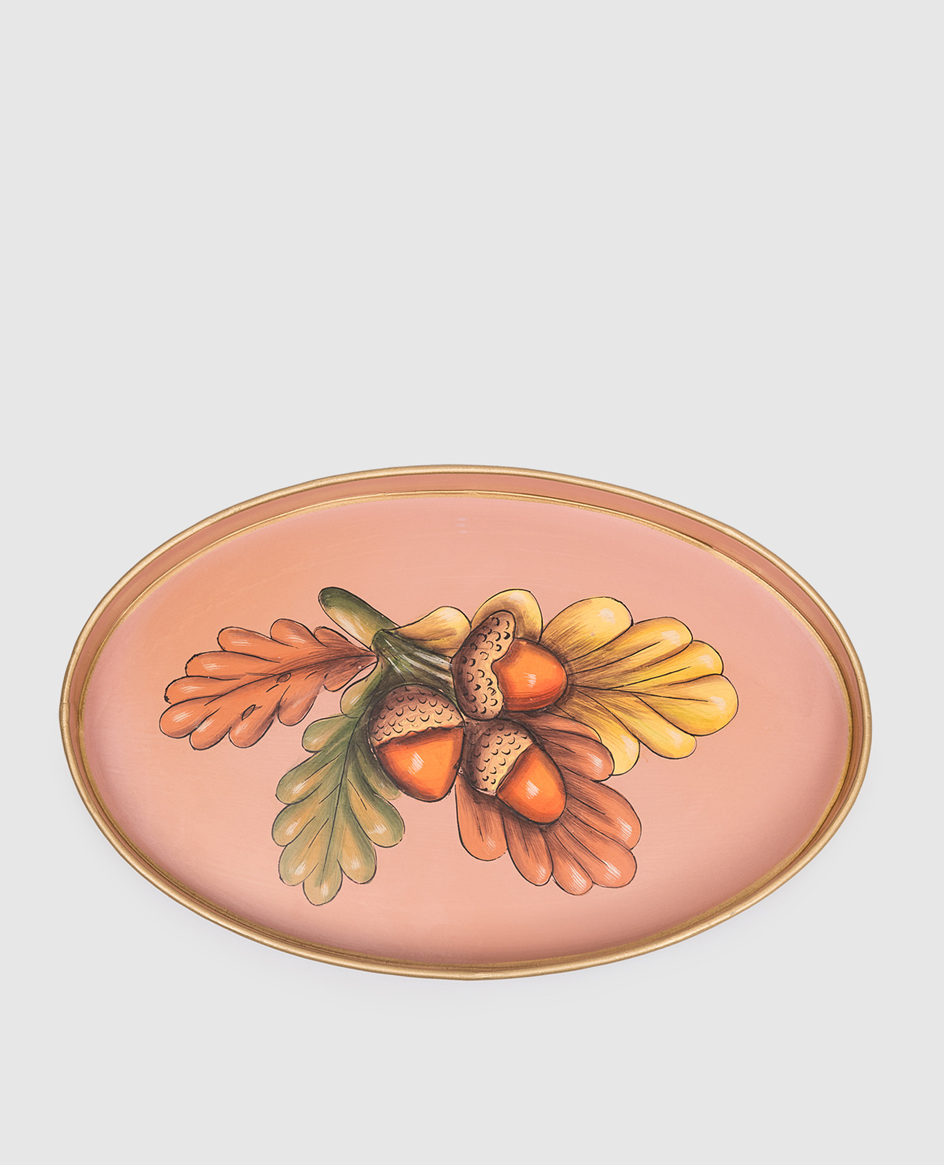 

Декоративный розовый поднос Acorn, Декор