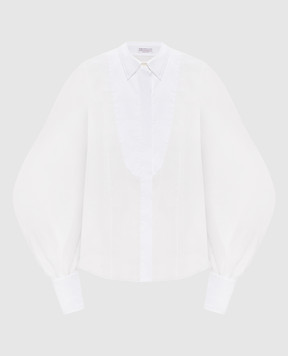 Brunello Cucinelli Біла блуза з рукавами-ліхтариками M0F91NL706