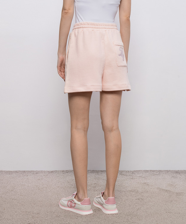 Dolce&Gabbana Рожеві шорти з нашивкою монограми FTC90ZGDDMI зображення 4