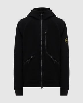 Stone Island Черная куртка с шерстью с капюшоном K2S154100060S0214