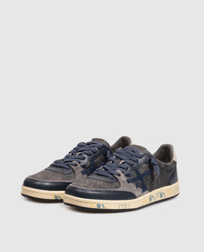Premiata Серые кожаные кроссовки BSKTCLAY BSKTCLAY8444