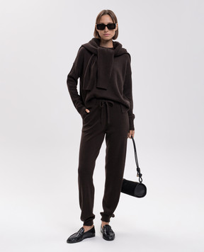 Allude Коричневий светр з кашеміру з розрізами 26511151