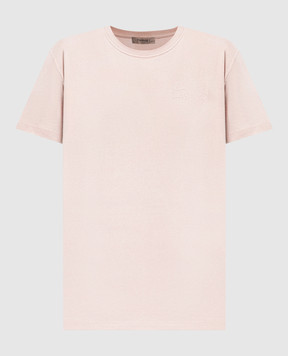 Twinset Розовая футболка с фактурным логотипом 261TT2450