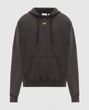 Off-White Черные худи с принтом Fallen Caravaggio 44MBB085S26F00B