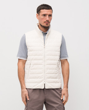 Brunello Cucinelli Белый пуховой жилет MM4791451