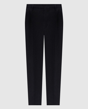 Brunello Cucinelli Темно-синие брюки с льном MH253S2440