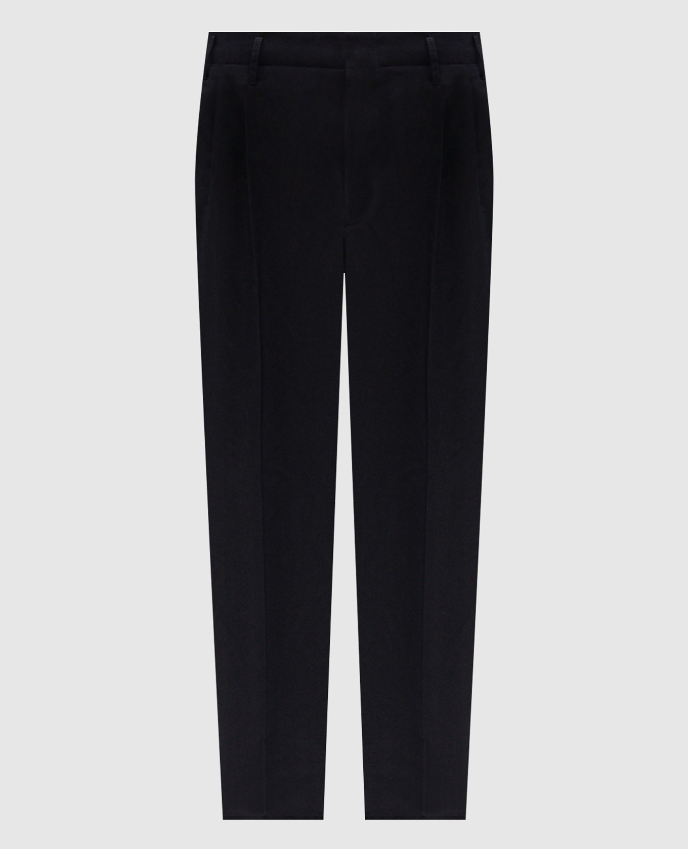 Темно-синие брюки с льном