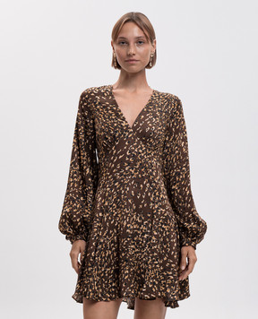 Twinset Коричневое платье в леопардовый принт 262TP275K