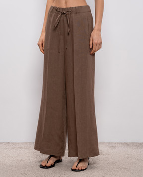 Babe Pay Pls Коричневі штани з льону D2601WMENFI