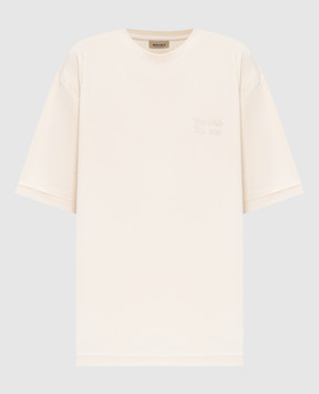 Woolrich Футболка кольору айворі з вишивкою логотипа CFWWTE2008FRUT5365