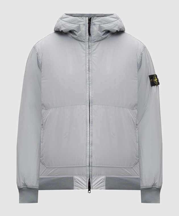 Stone Island Блакитна куртка з патчем логотипа L2S154100110S0A23