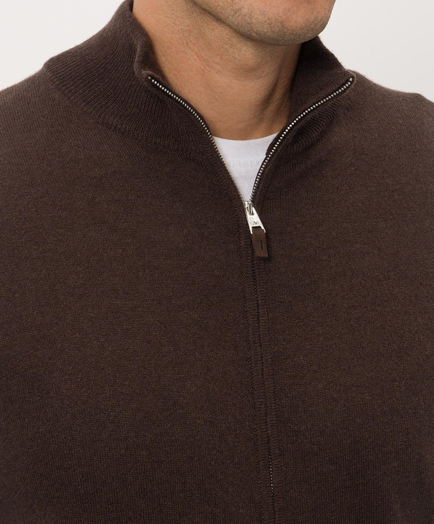 Cashmere&Whiskey Коричневий кардиган з кашеміру MU867A1312525R зображення 5