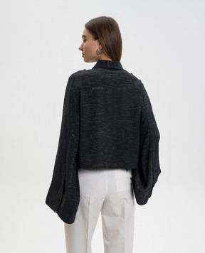 Maison Margiela MM6 Черная укороченная блузка в узоре S52DT0044M35737