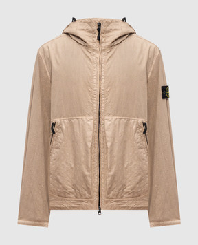 Stone Island Бежева куртка з патчем логотипа L1S154100053S0069