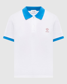 Versace Белое поло с вышивкой 10242351A17681