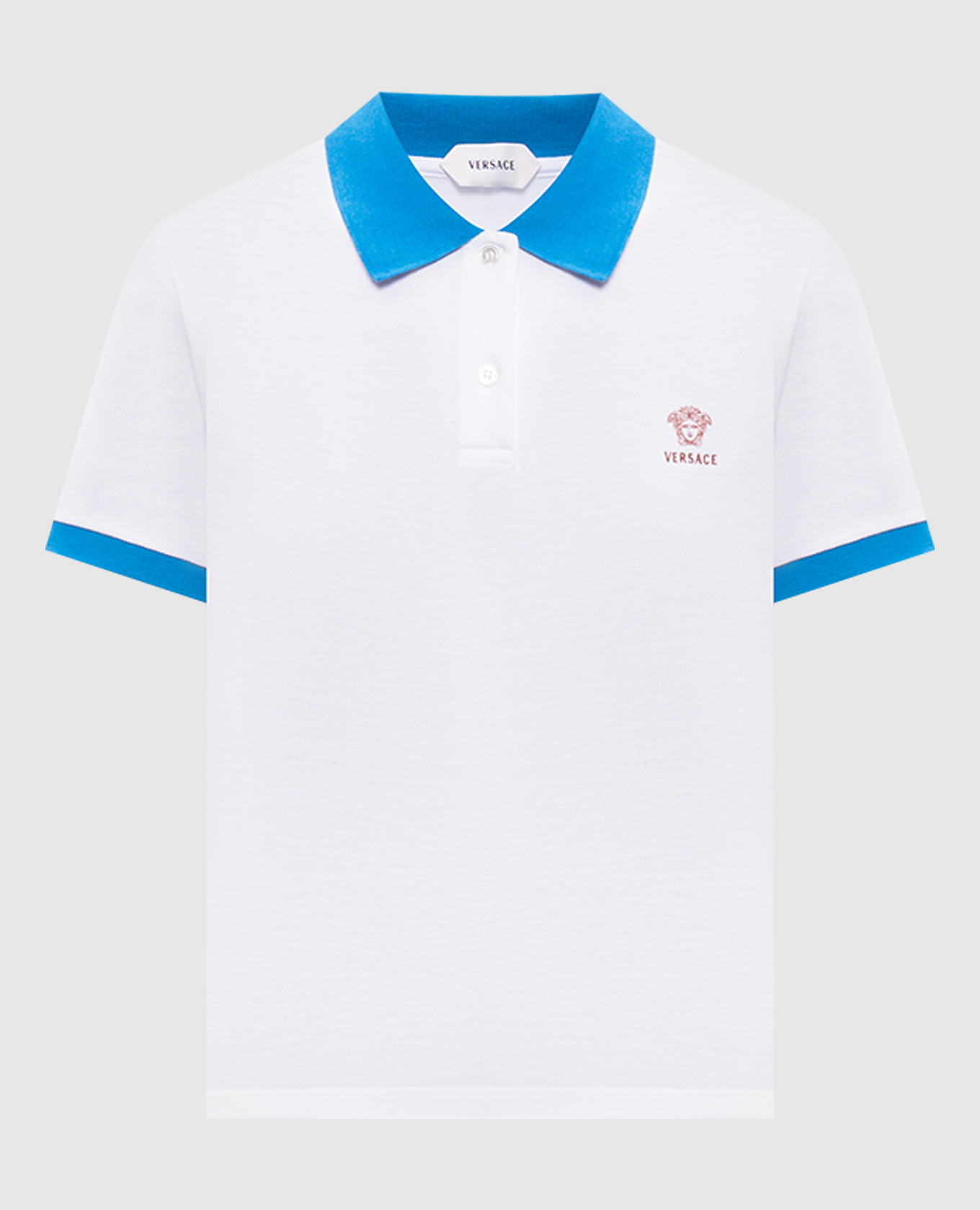 Белое поло с вышивкой