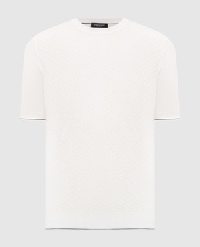 Stefano Ricci Футболка із шовку кольору айворі K616452G10F26117