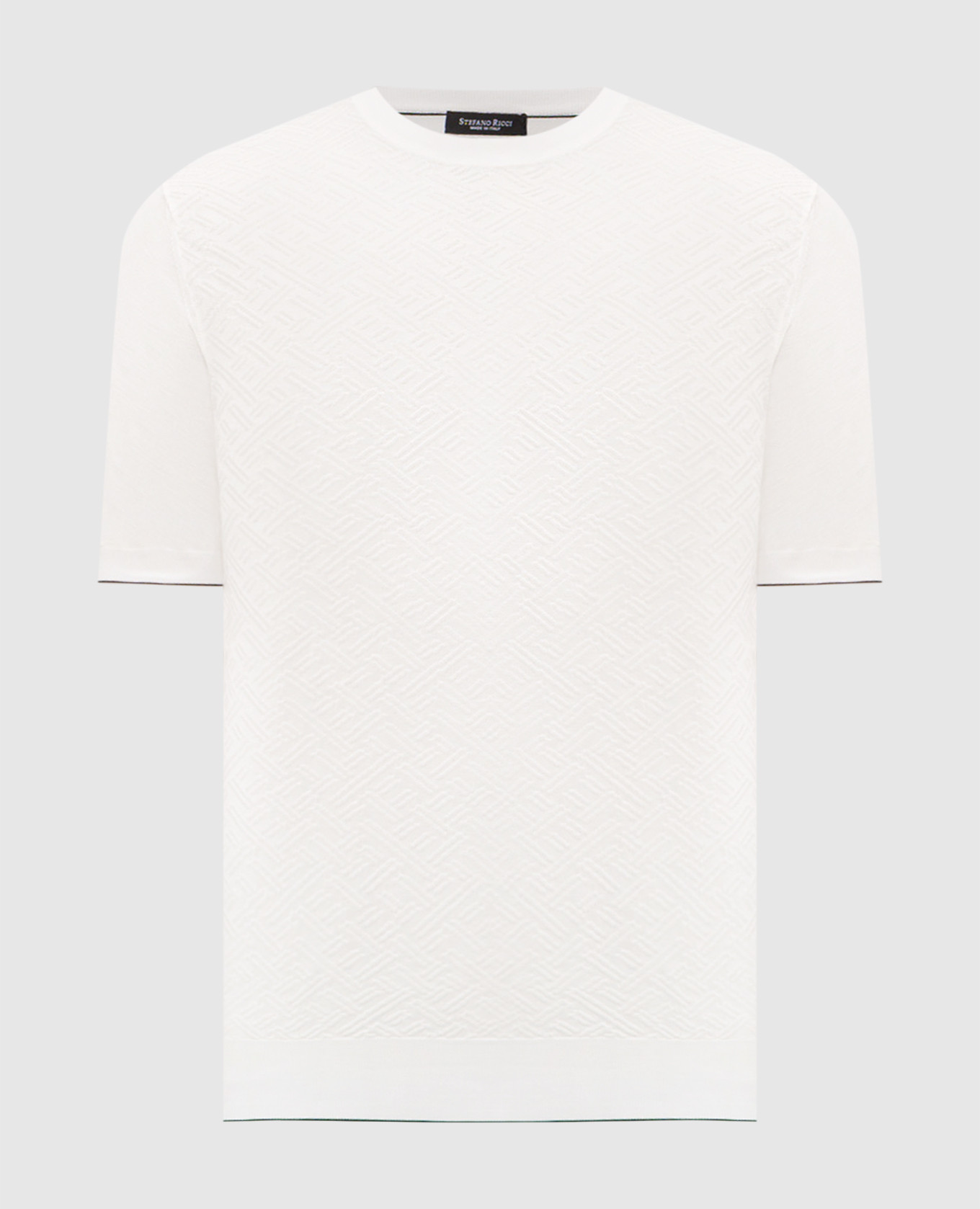 

Футболка из шелка цвета айвори, Бежевый, Футболки