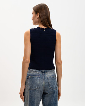 Twinset Синій жилет з логотипом 261TP3077