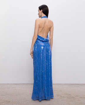Simkhai Синее платье Reannon в пайетке 2261235LS