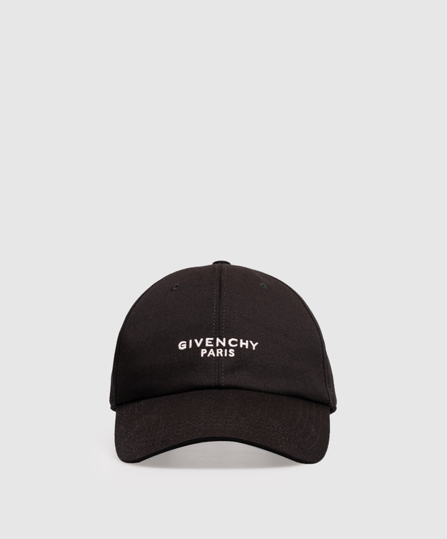 Givenchy Черная кепка с контрастной вышивкой логотипа BPZ0CAP0C4