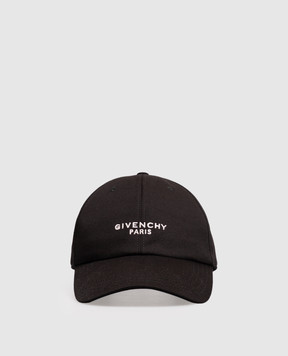 Givenchy Черная кепка с контрастной вышивкой логотипа BPZ0CAP0C4