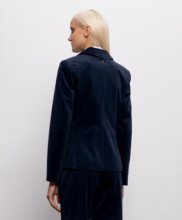 Twinset Синий велюровый двубортный жакет 262AP2270 изображение 4