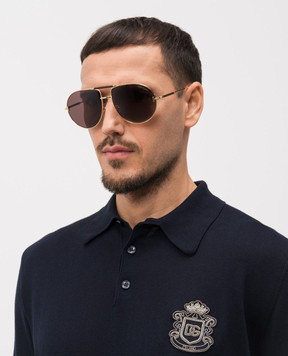 Tom Ford Золотисті сонцезахисні окуляри Lou FT1308