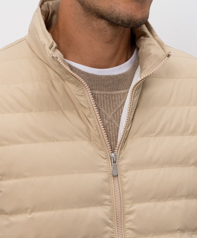 Brunello Cucinelli Бежевый пуховый жилет MV4081797 изображение 5