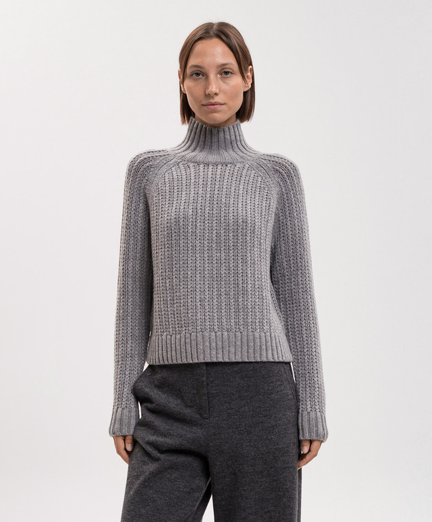 Allude Сірий светр з вовни і кашеміру 26517092 зображення 3