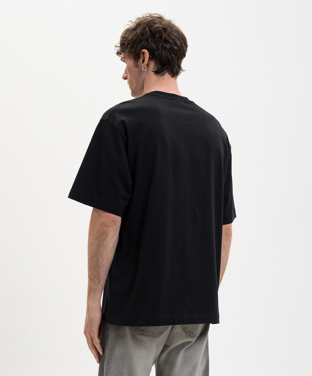 Off-White Черная футболка с логотипом OFF 44MAA120S26J00Y изображение 4