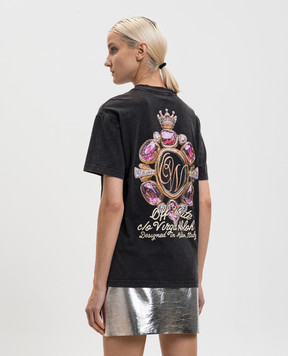 Off-White Сіра футболка Royal з логотипом 2AA089S26JER008