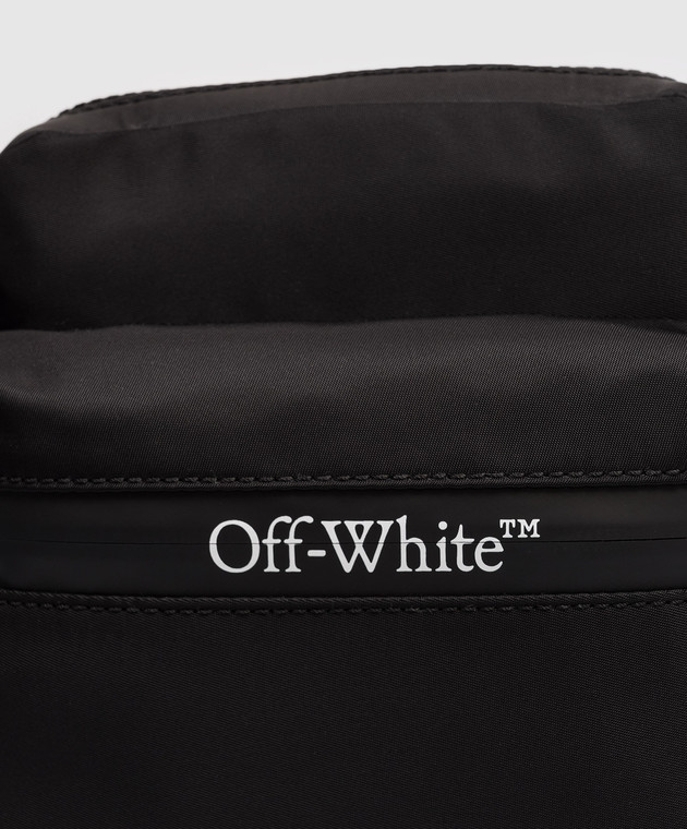Off-White Чорна сумка з логотипом OMNQ082C99FAB001 зображення 4