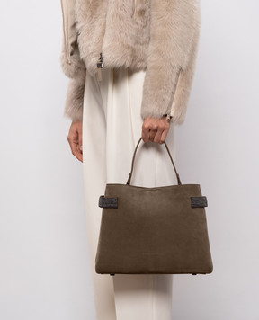 Brunello Cucinelli Коричневая замшевая сумка Essence MBDLD2503P