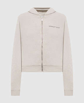 Off-White Бежевая меланжевая спортивная куртка 2FE00510T