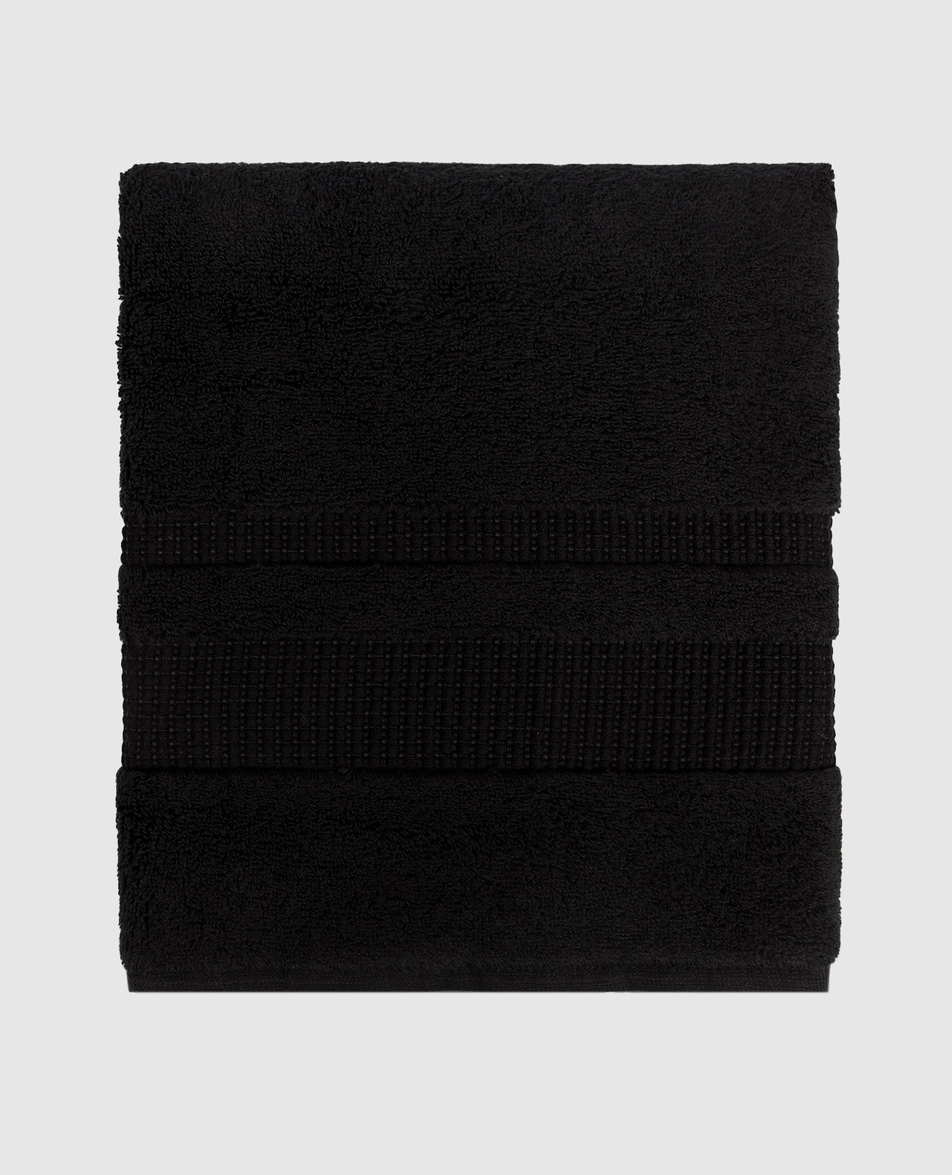 Черное махровое полотенце для рук PERA
