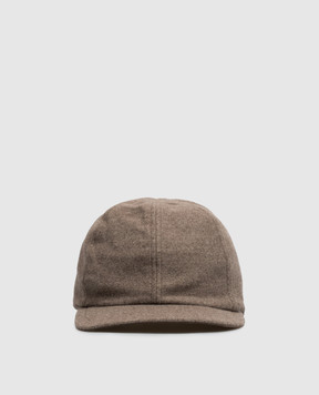 Doriani Cashmere Коричневая кепка из шерсти 191T125T125