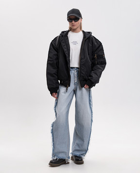 Vetements Чорна куртка MH27JA018Bw