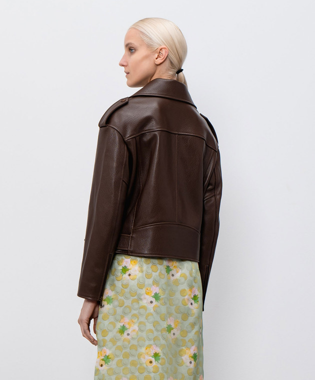 Babe Pay Pls Коричневая кожаная косуха 2106УКР1ASTON изображение 4