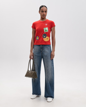 Maison Margiela MM6 Червона футболка з принтом S52GC0373M20050