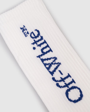 Off-White Білі шкарпетки з логотипом OWRA035F25KNI002