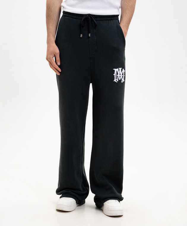 AMIRI Серые спортивные брюки с нашивкой AMBMPA1056 изображение 3