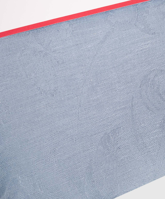 Le Jacquard Fraincais Блакитна скатертина Tivoli з льону 31299 зображення 2