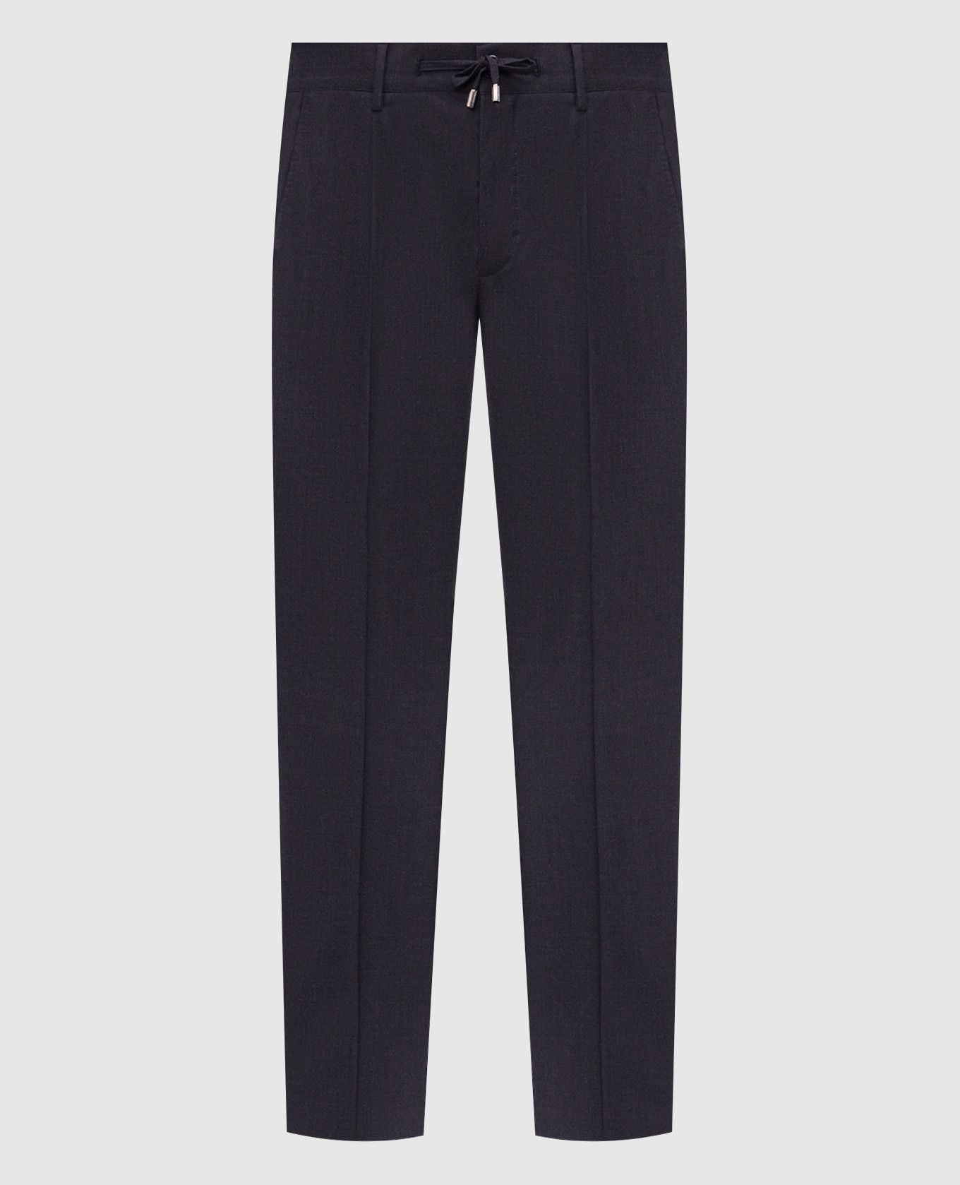 

Серые брюки из шерсти с логотипом, Серый, Зауженные брюки