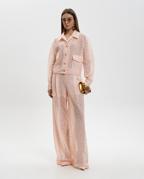 Ermanno Scervino Рожеві штани з мережива D482P360EQF