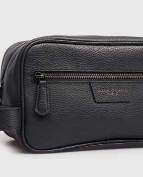 Gianni Chiarini Синій шкіряний несесер з логотипом Florence BCUB20286GRNCRV