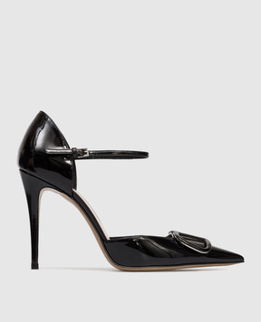 Valentino Чорні шкіряні лаковані туфлі D'Orsay 8W2S0NN6TMK