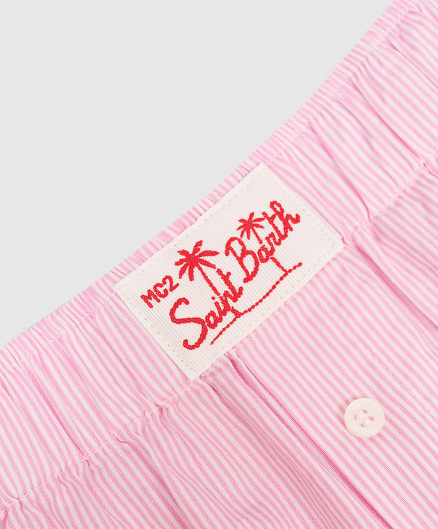 MC2 SAINT BARTH Детские розовые шорты Boxy в полоску BXY00103170L изображение 3